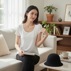 White House Black Market Sleek White Short Sleeve Top Sz Xs